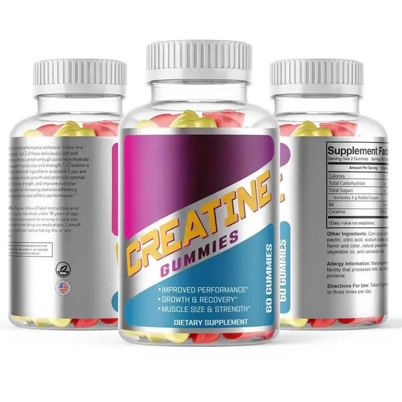 Bcaa Creatina Monohidrato Goma Preentrenamiento Energía Gumas Creatina