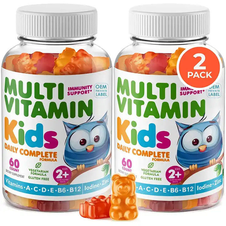 Oem Gummy Candy Multivitamínico Gummies para Niños Apoyar la Salud Inmune Digestiva Niños Multivitamínico Gummy