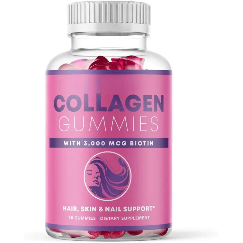 Cuidado de la salud Etiqueta privada Gmp Fábrica Blanqueamiento de la piel Multivitaminas Suplemento de colágeno Dulces gomosos
