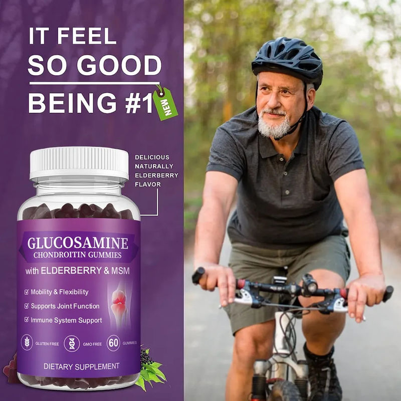 Msm Suplemento para ancianos Glucosamina Chondroitin gomas con apoyo articular y antioxidante inmune
