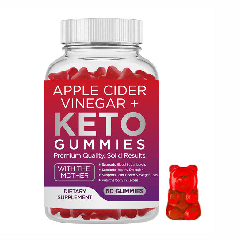 Oem Suplementos de etiqueta privada 60 cuentas Vinagre de sidra de manzana Acv Keto Bhb gomitas Jelly Candy Gummy
