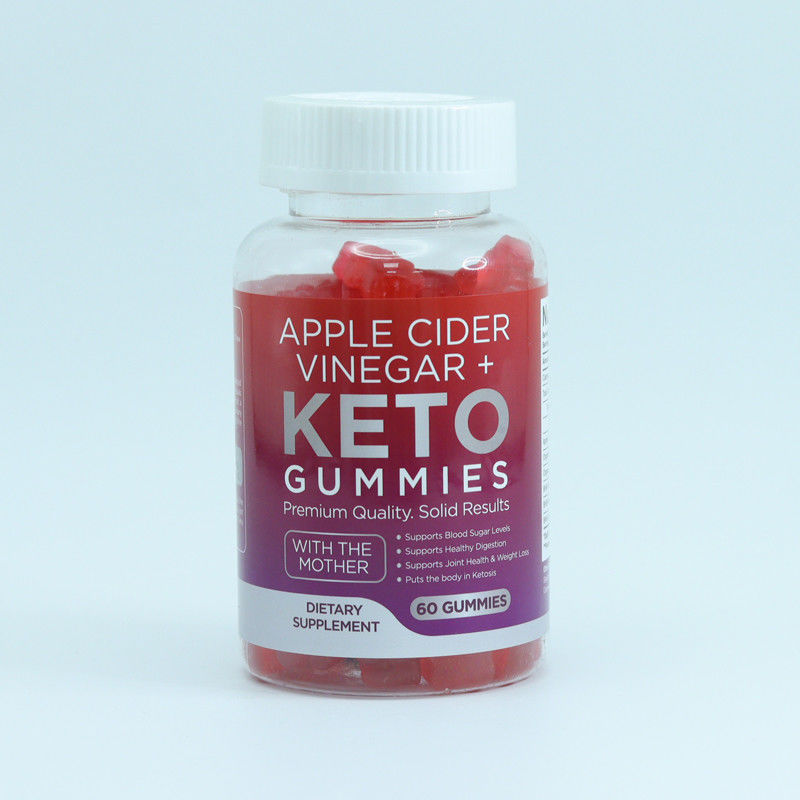 Oem Suplementos de etiqueta privada 60 cuentas Vinagre de sidra de manzana Acv Keto Bhb gomitas Jelly Candy Gummy