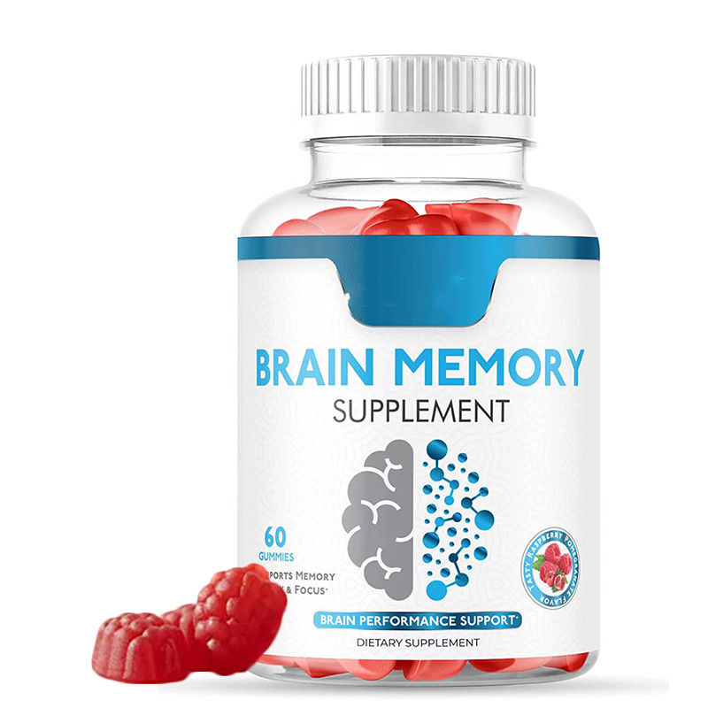 Oem Etiqueta Privada Vegano Gummy Candy Enfoque Mejora la memoria Nootrópicos Aumentador del cerebro Suplemento Nootrópico Gummies