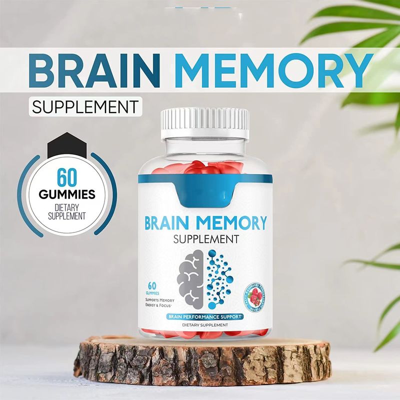 Oem Etiqueta Privada Vegano Gummy Candy Enfoque Mejora la memoria Nootrópicos Aumentador del cerebro Suplemento Nootrópico Gummies