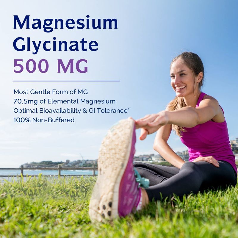 Las cápsulas de Glicinato de Magnesio de OEM apoyan el alivio del estrés, el sueño, la salud del corazón, los nervios, los músculos y el apoyo óseo