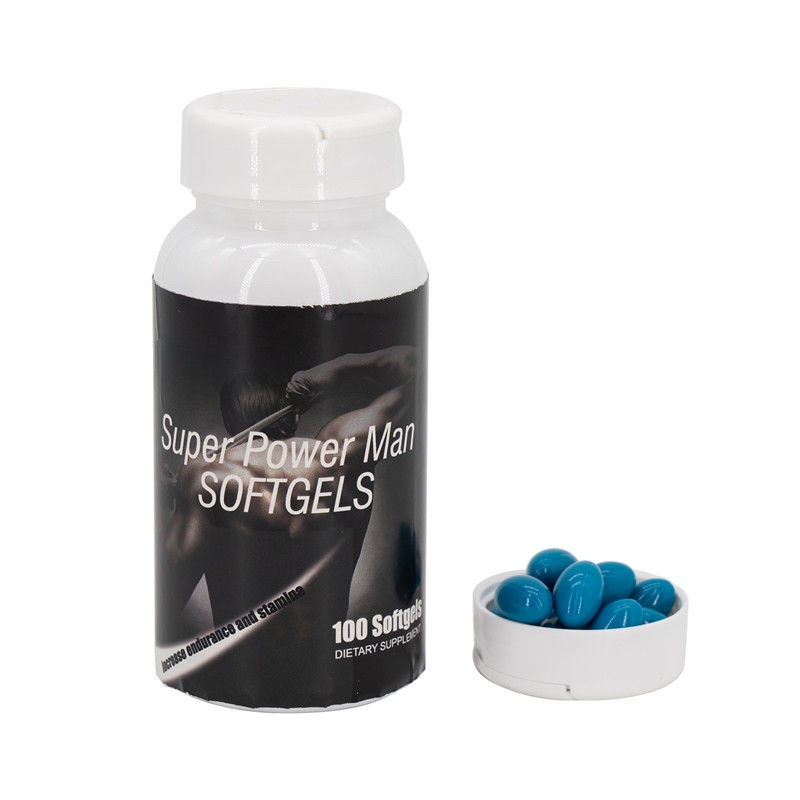 Fabricante de marca privada fórmula personalizada hombre de ventas calientes suplementos cápsulas Super Power Softgel