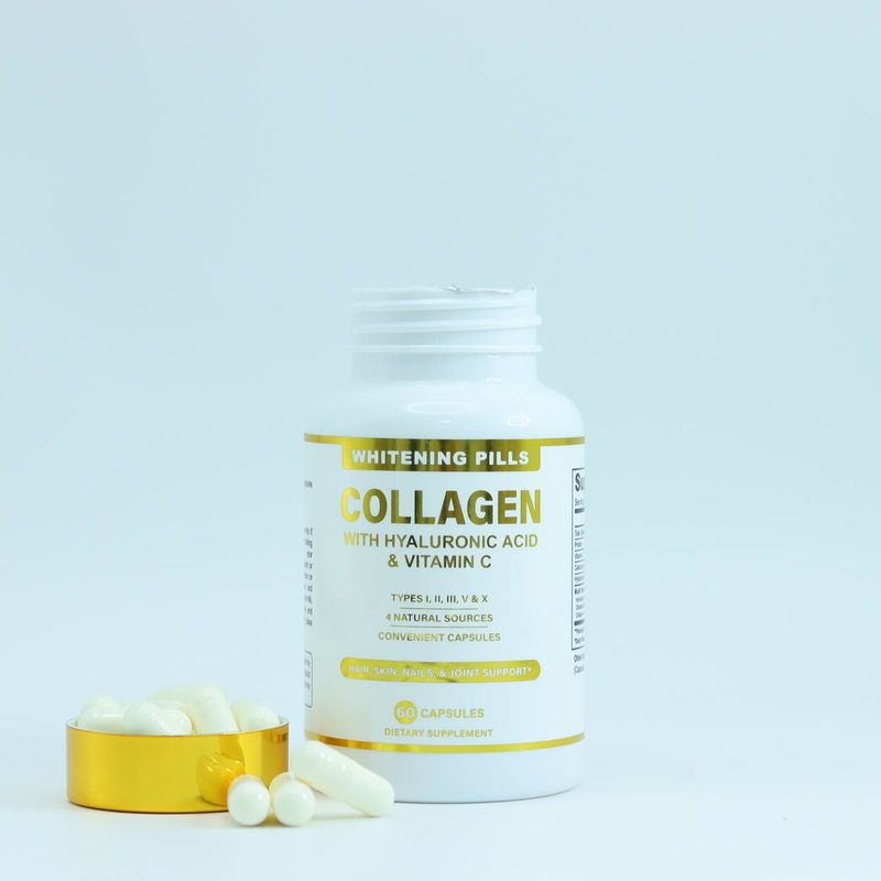 Oem cápsulas de colágeno multihidrolizado para antienvejecimiento y belleza de la piel polvo de colágeno cápsulas de gel blando suplementos