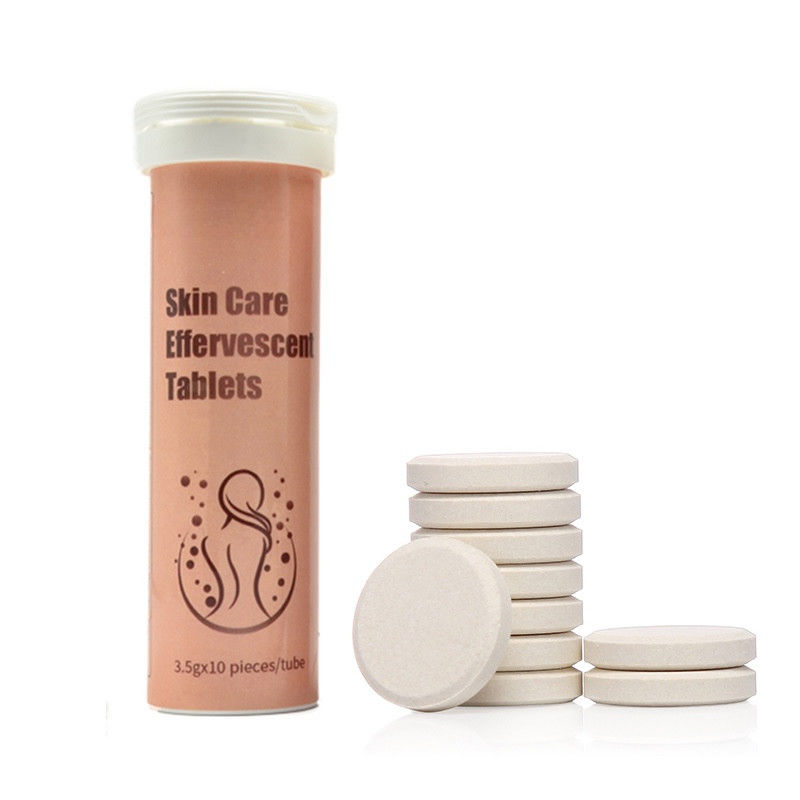 Etiqueta privada de OEM Formula personalizada de vitamina C Colágeno bombas de baño Hidratante blanqueador de la piel Efervescente tabletas