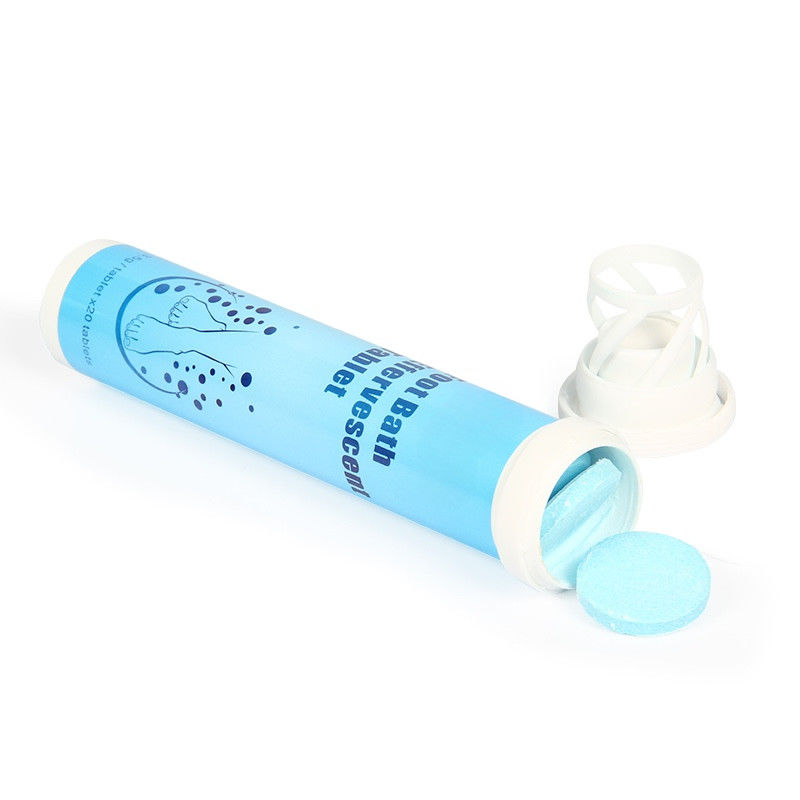 Propietario de etiqueta privada de formula personalizada extracto de menta para el cuidado de los pies pastillas efervescentes para eliminar el olor de los pies y beriberi