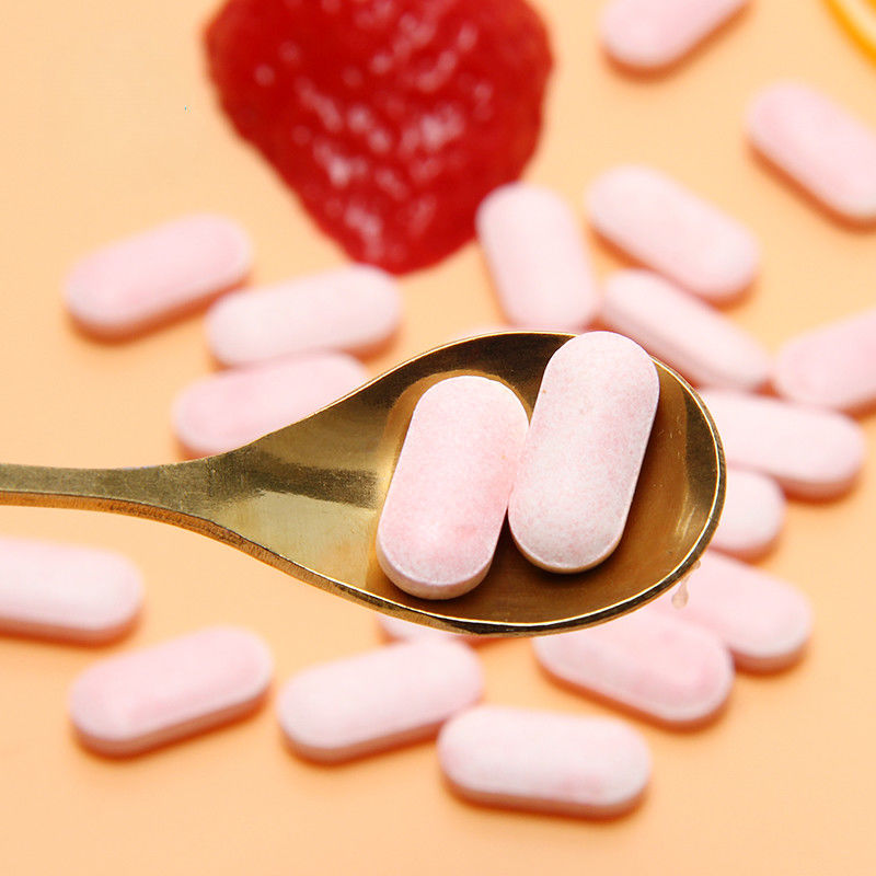 Oem Marca privada de blanqueamiento de la piel Suplementos de inmunidad de la vitamina C personalizada 100 mg 500 mg comprimidos masticables